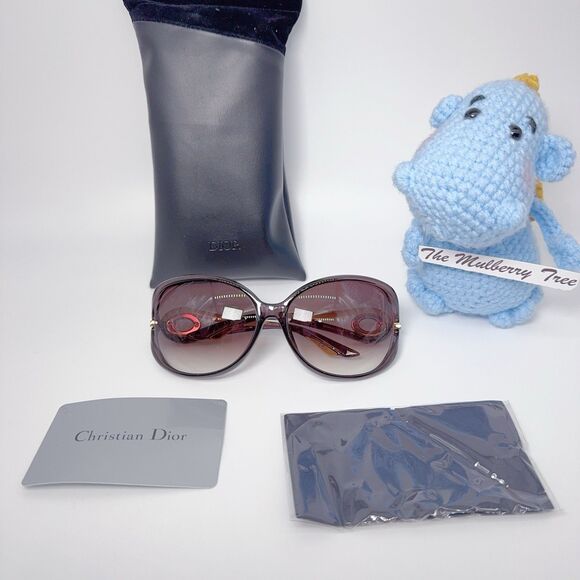 Christian Dior VOLUTE2F 401JS VIOLET HONEY Butterfly Sunglasses 62mm 15 120 NWT - Picture 1 of 9